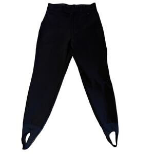 L.L. Bean Schoeller Women's Vintage Black Stirrup Ski Pants.  Size 12 Long